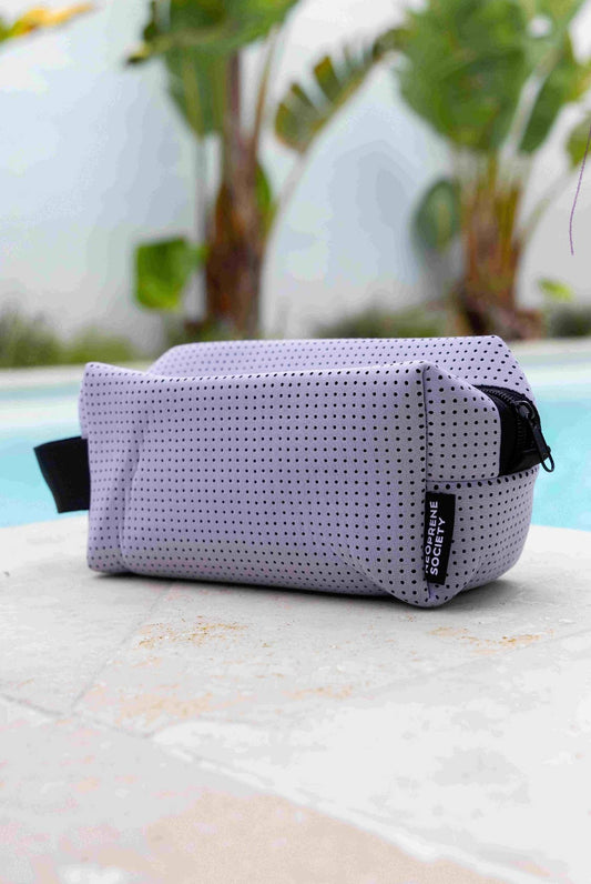 NEOPRENE SOCIETY - Lilac Neoprene beach bag / Toiletries bag 