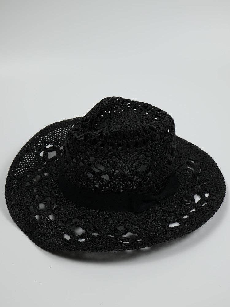 NAKOA THE LABEL - Cut Out Cowboy Hat - Aruba - Black