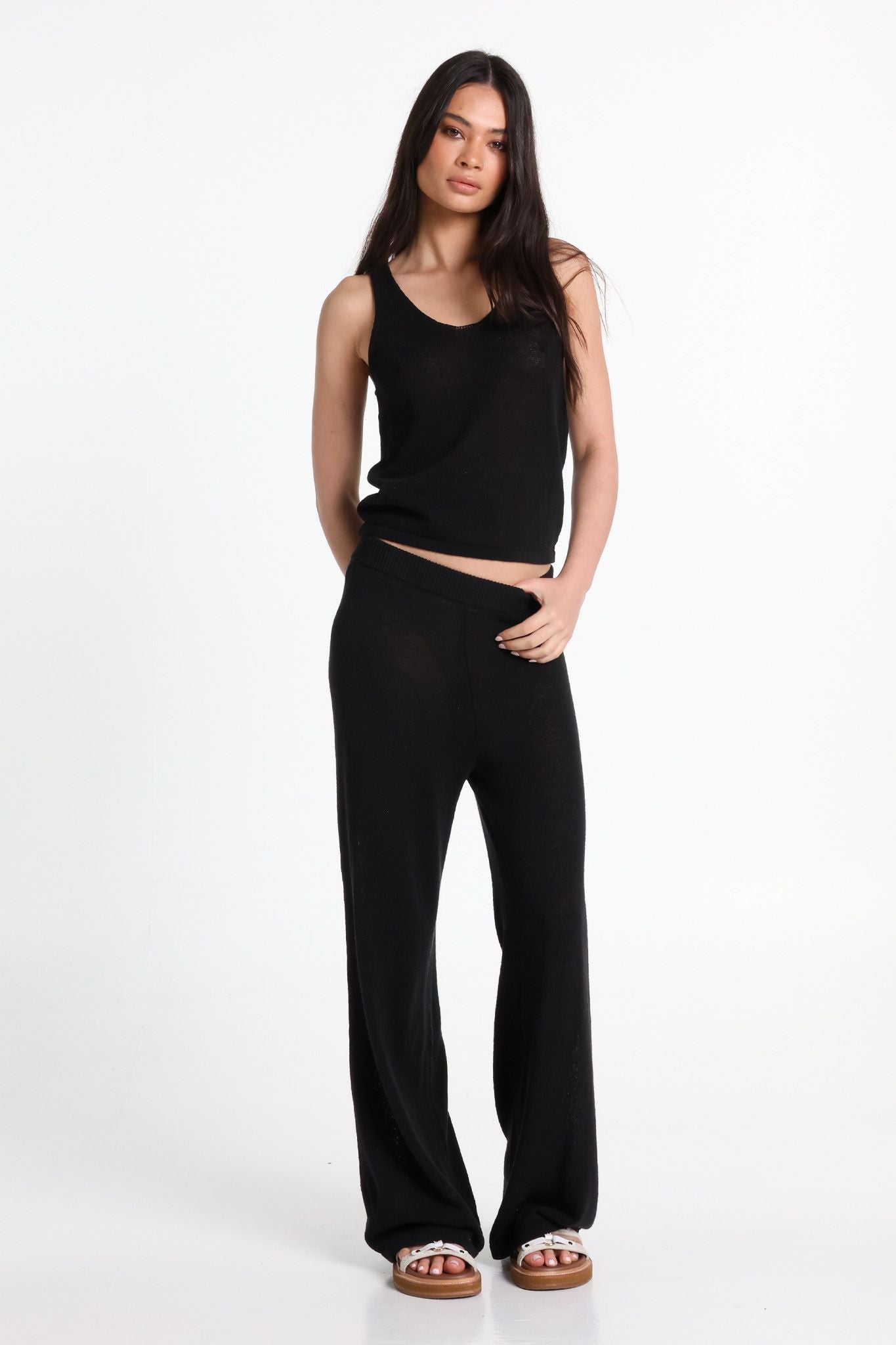 LOST IN LUNAR - Raya Knit Pants Black