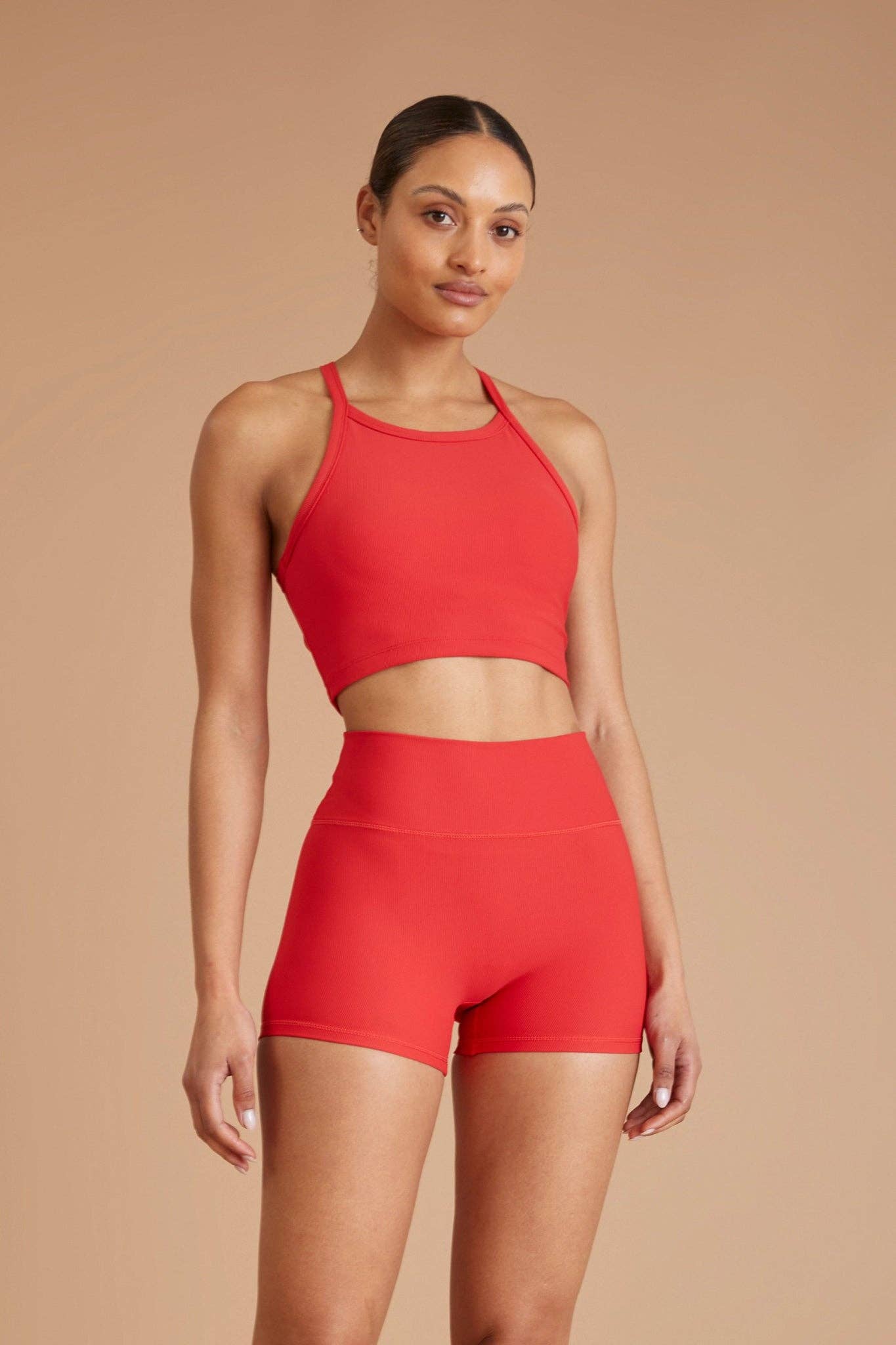 ALL FENIX - Eco Rib Strap Racer Crop (Watermelon)