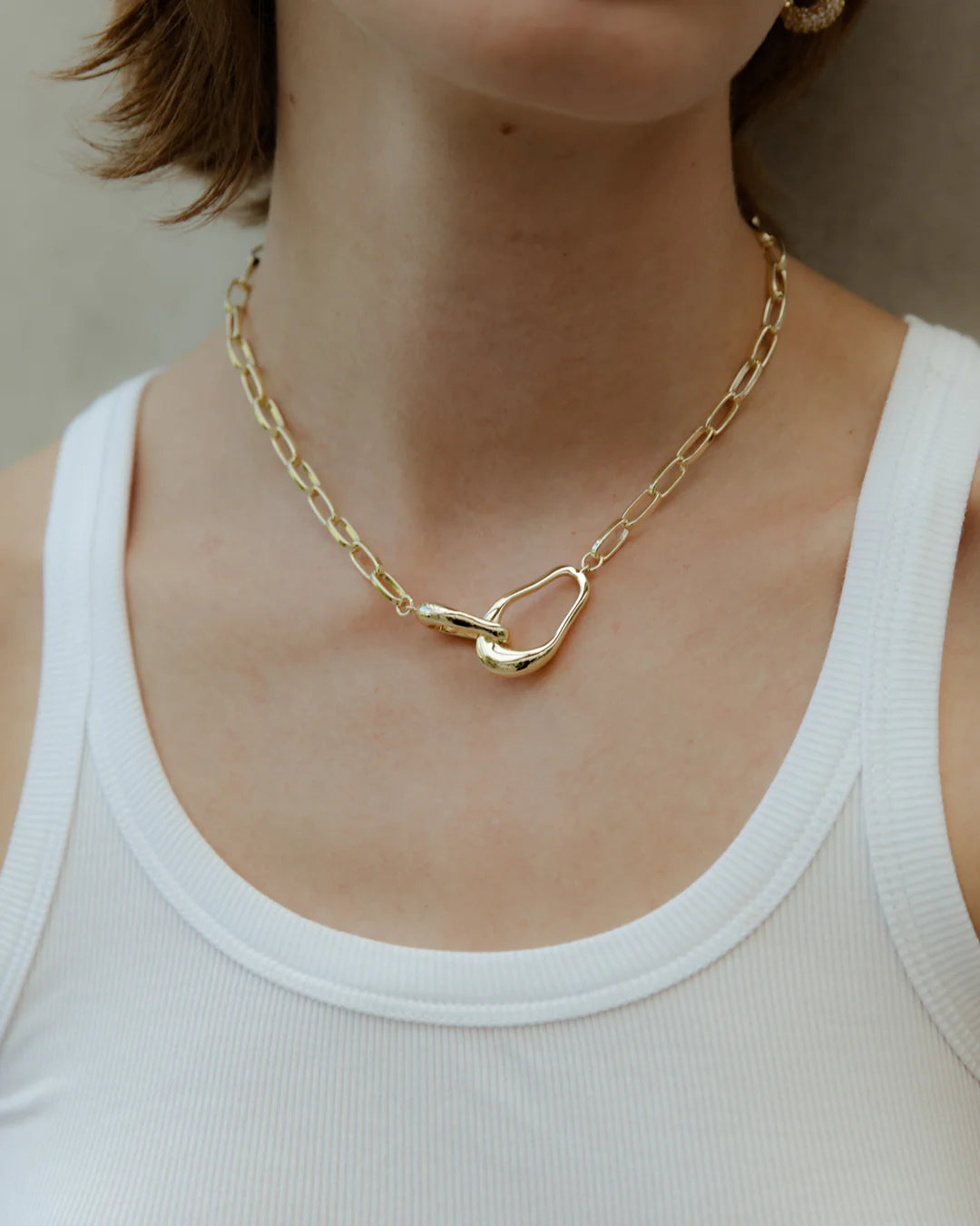 F&H STUDIOS - Genesis Chain Necklace: Brass + Sterling Silver