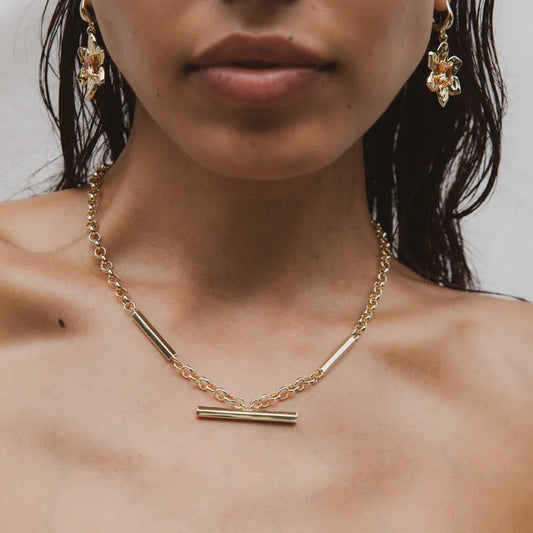 F&H STUDIOS - Classic Rolo Necklace, Brass + 18K Gold Plating