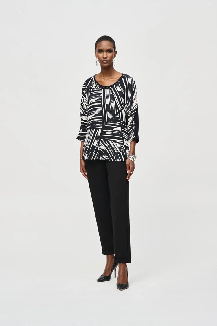 JOSEPH RIBKOFF - Woven Abstract Print Top