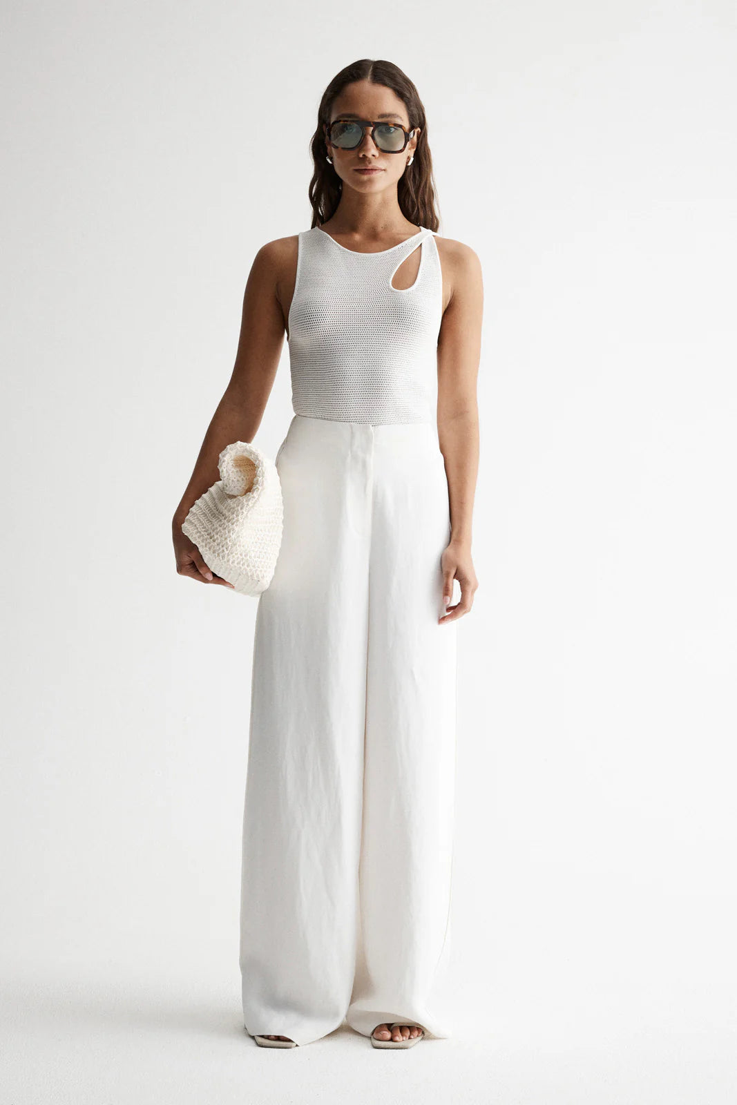 ELKA - Ivy White Knit Tank Top