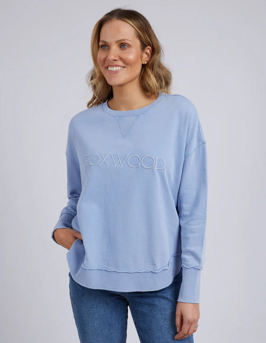 FOXWOOD - Washed Simplified Crew (Light Blue)