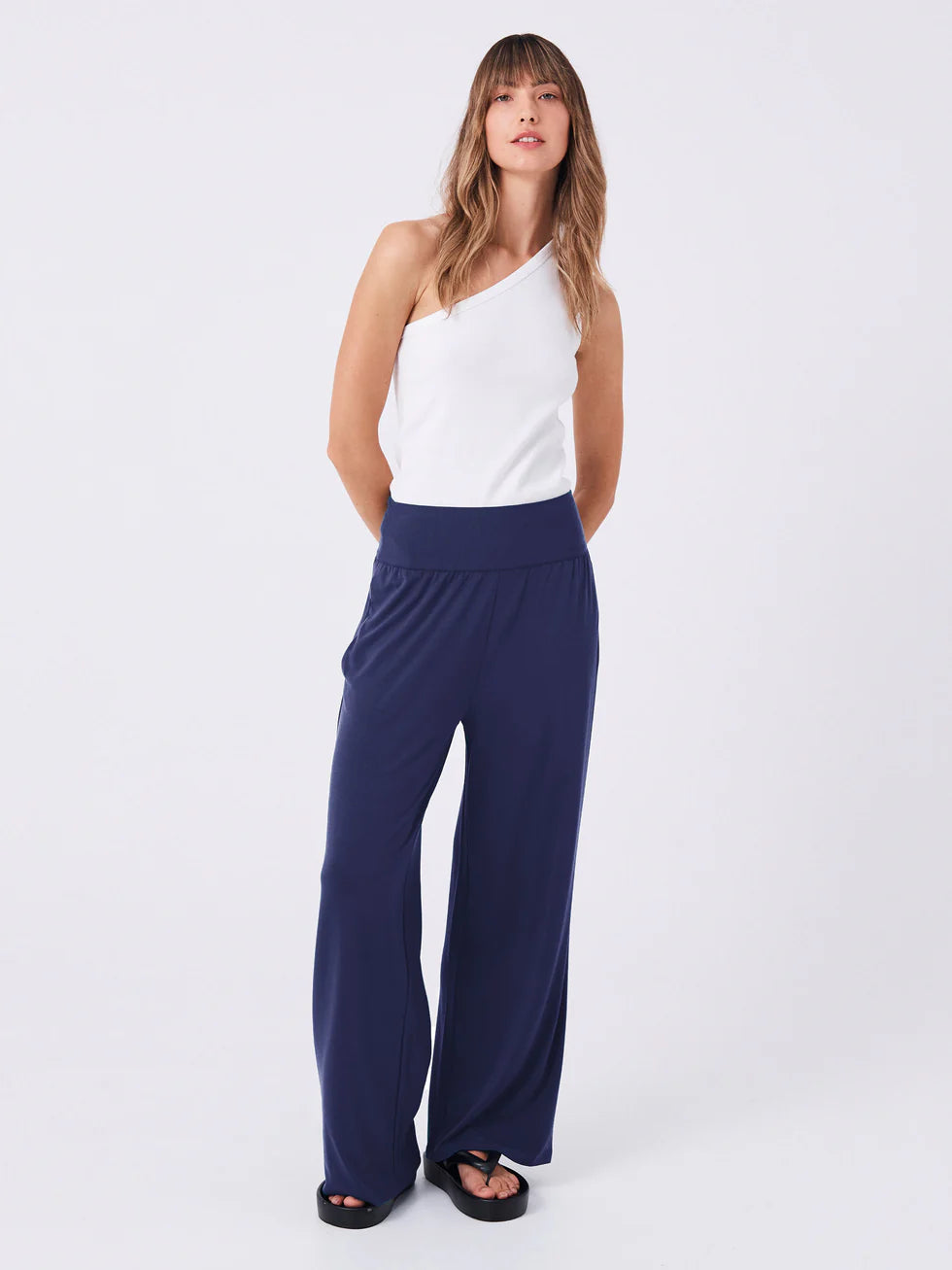 DHARMA BUMS - Nomad Modal Wide Leg Pants (Navy)