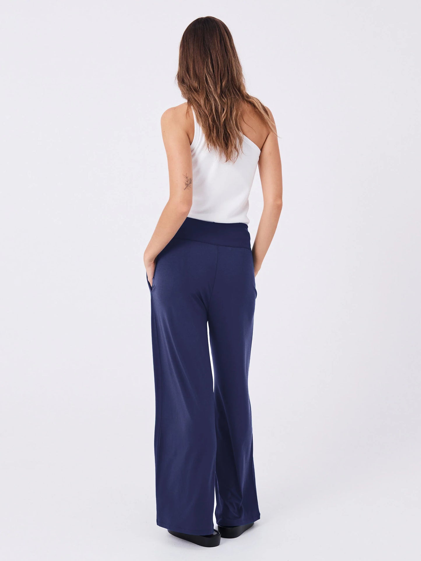 DHARMA BUMS - Nomad Modal Wide Leg Pants (Navy)