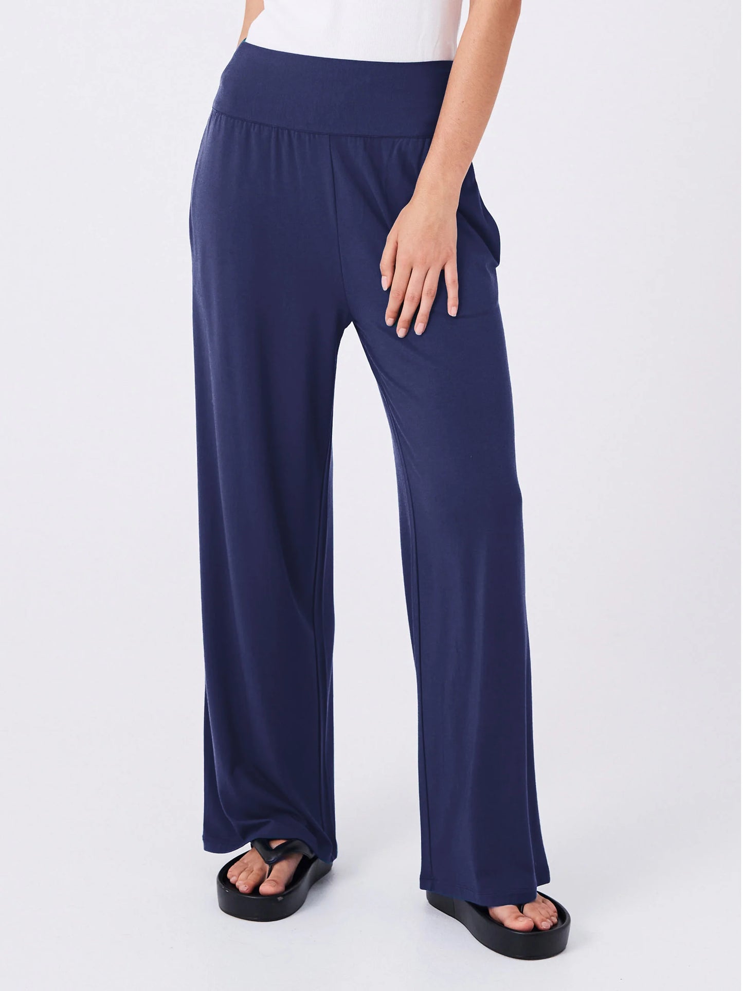 DHARMA BUMS - Nomad Modal Wide Leg Pants (Navy)