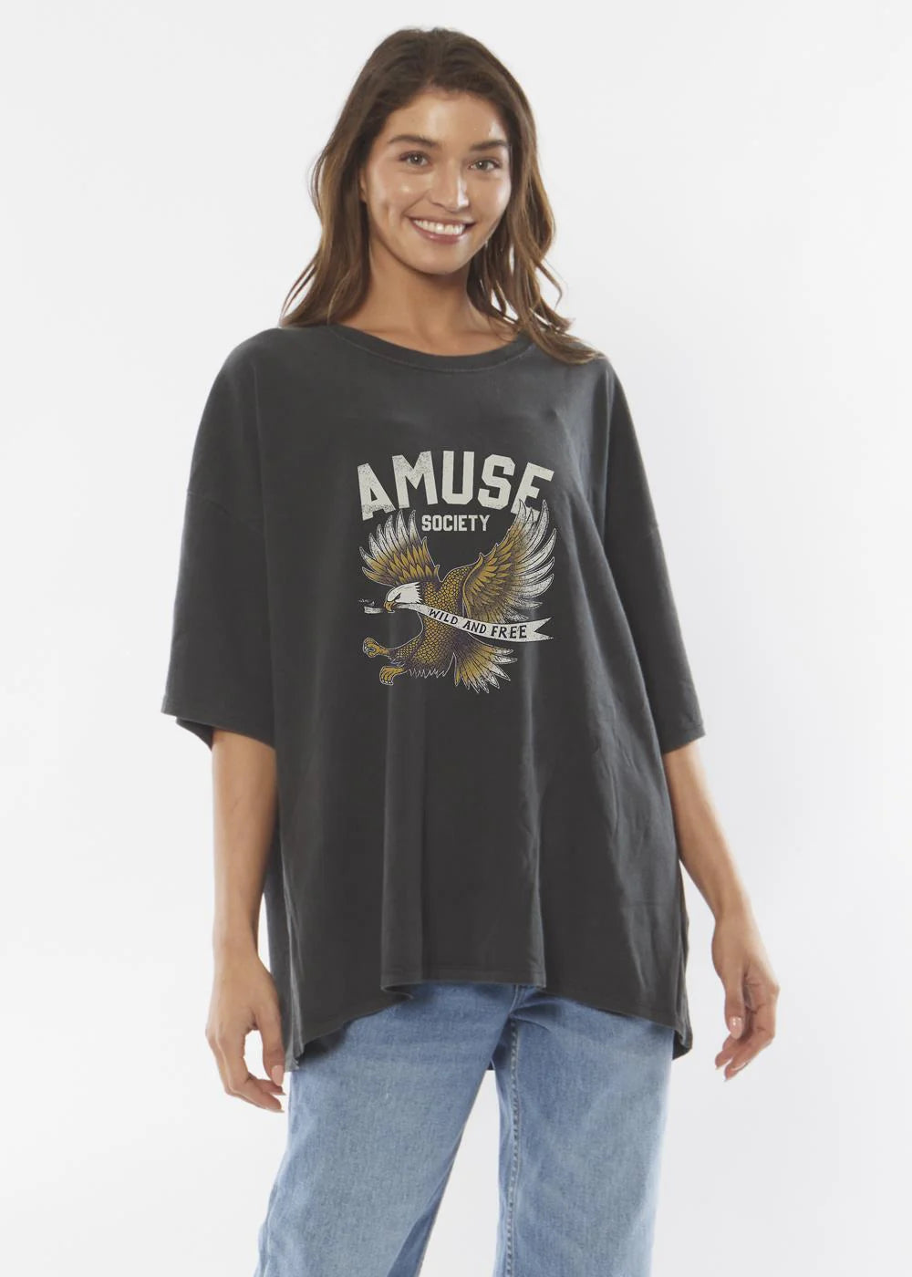 AMUSE SOCIETY - Wild and Free SS Knit Tee