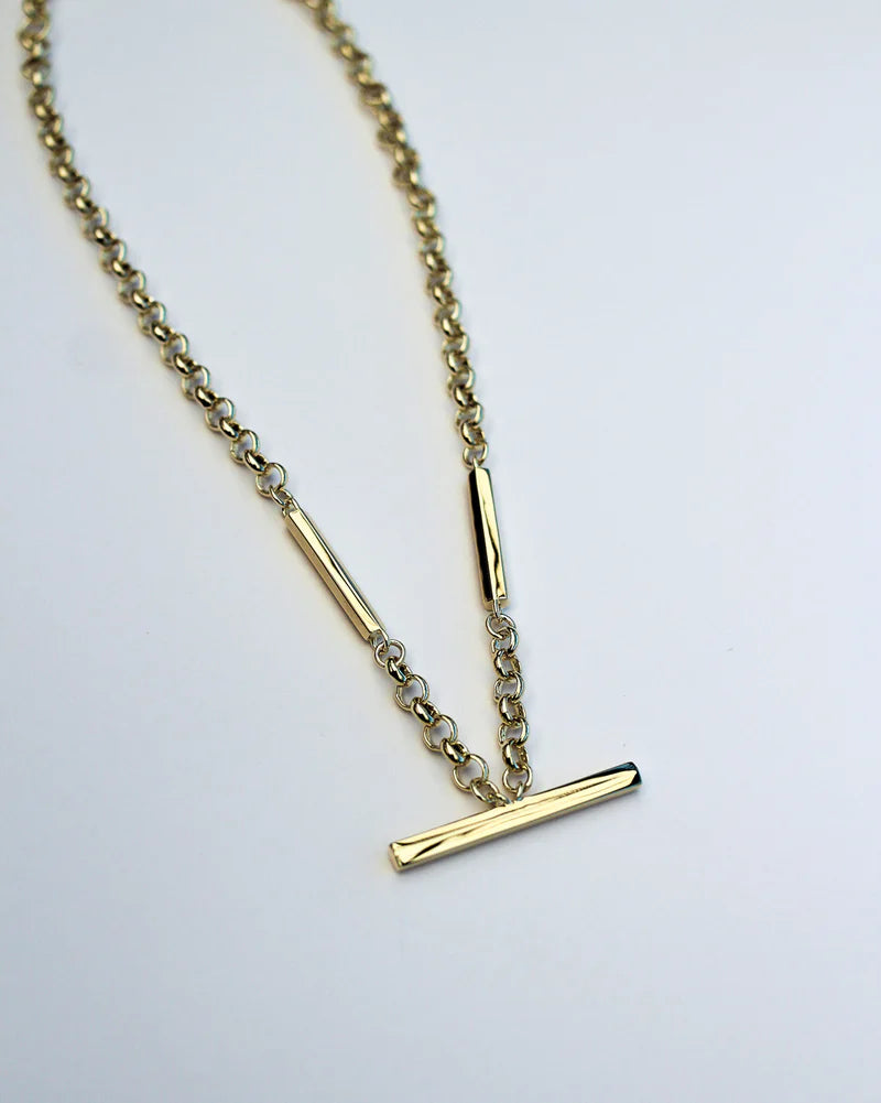 F&H STUDIOS - Classic Rolo Necklace, Brass + 18K Gold Plating