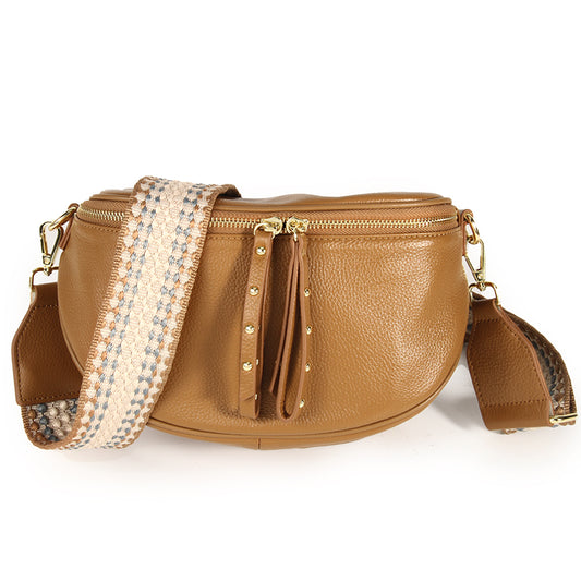 HI HO + CO - Obsessed Camel/Gold Crossbody Bag