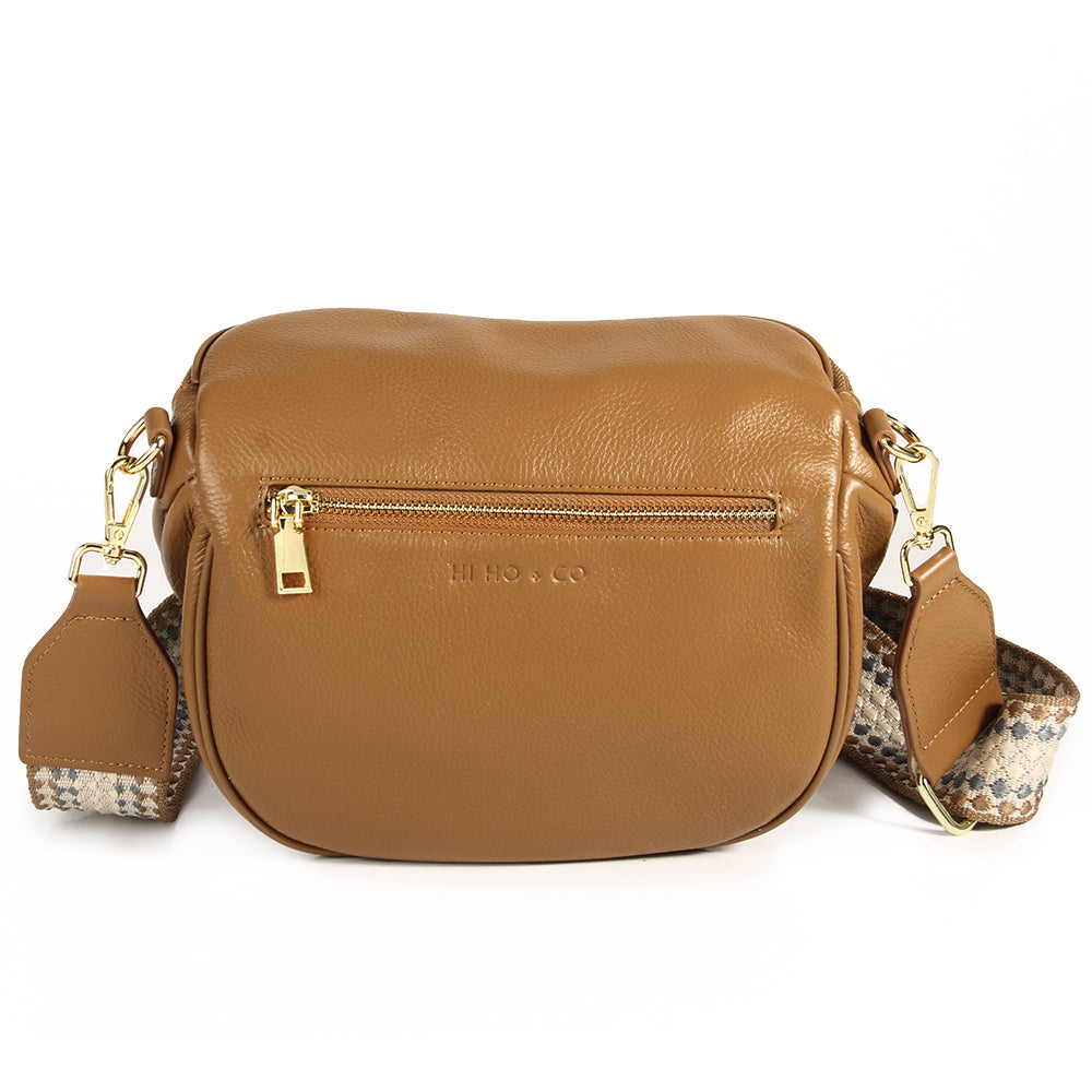 HI HO + CO - Obsessed Camel/Gold Crossbody Bag