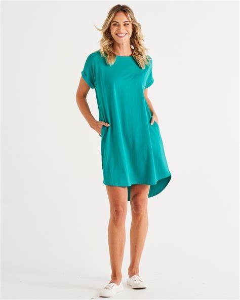 BETTY BASICS - Maxine T-Shirt Dress (Teal)