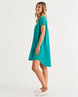 BETTY BASICS - Maxine T-Shirt Dress (Teal)