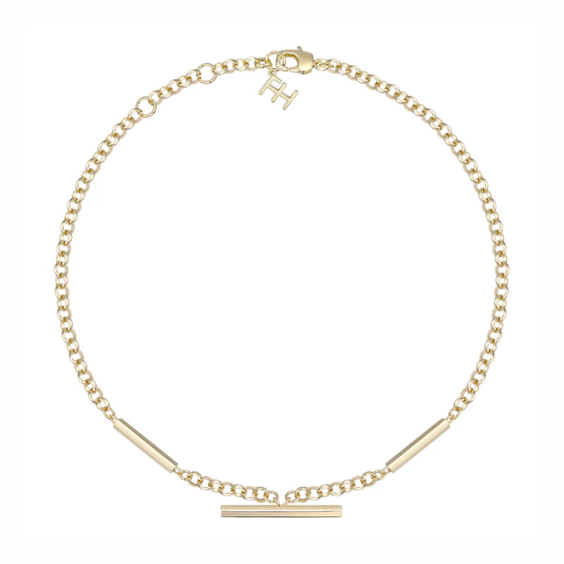 F&H STUDIOS - Classic Rolo Necklace, Brass + 18K Gold Plating