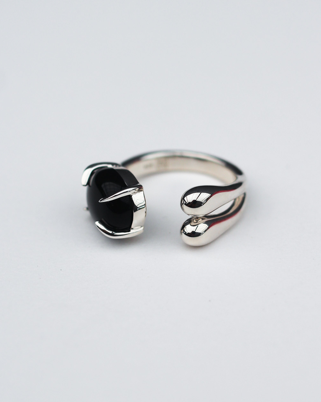 F&H STUDIOS - Accord Gem Stone Ring: Sterling Silver + Onyx