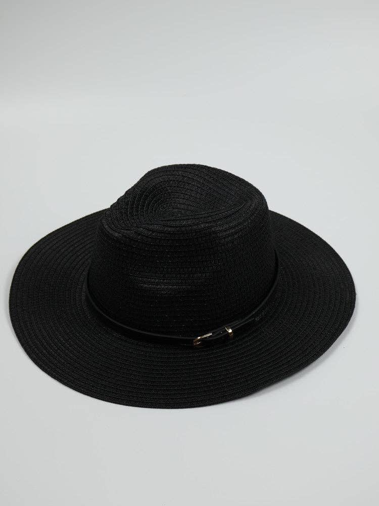 NAKOA THE LABEL - Fedora Sun Hat - Cannes - Black