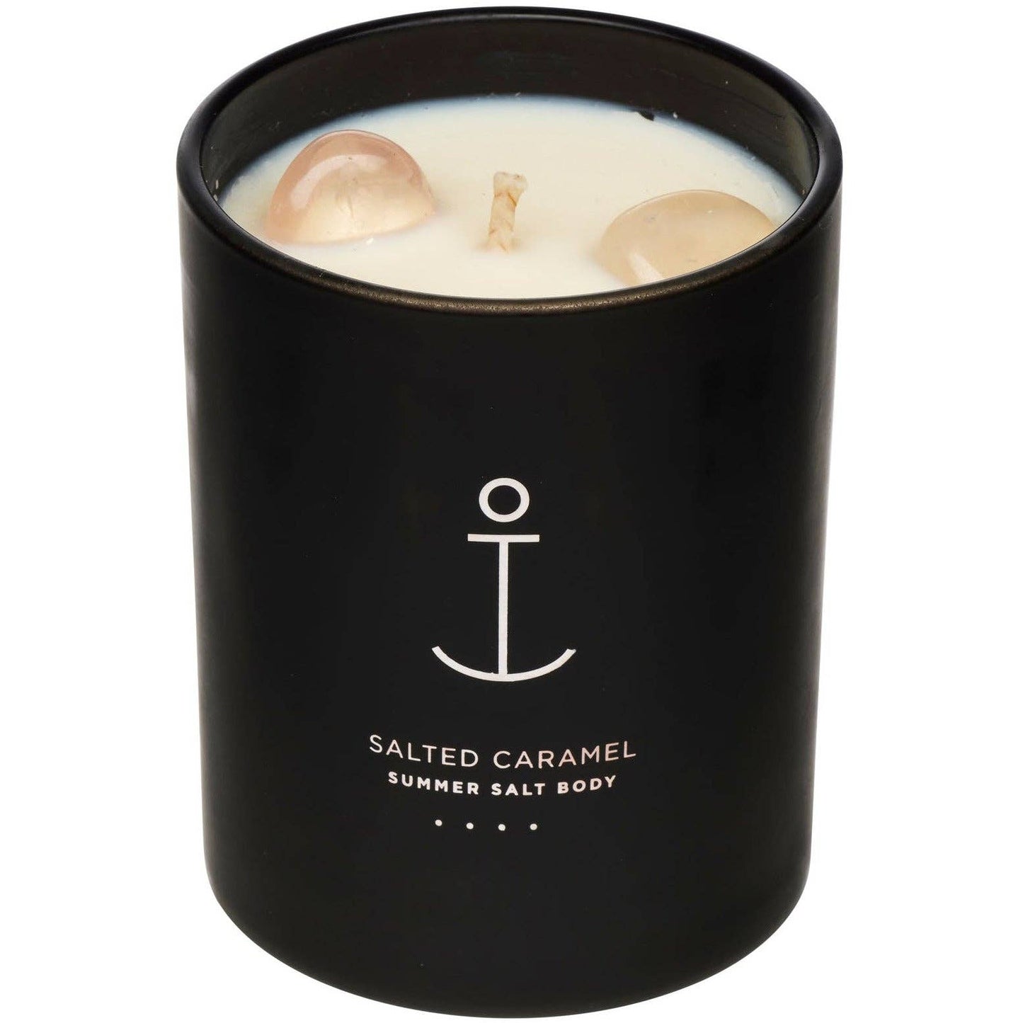 SUMMER SALT BODY - Soy Candle - Crystal Infused - Rose Quartz x Salted Caramel