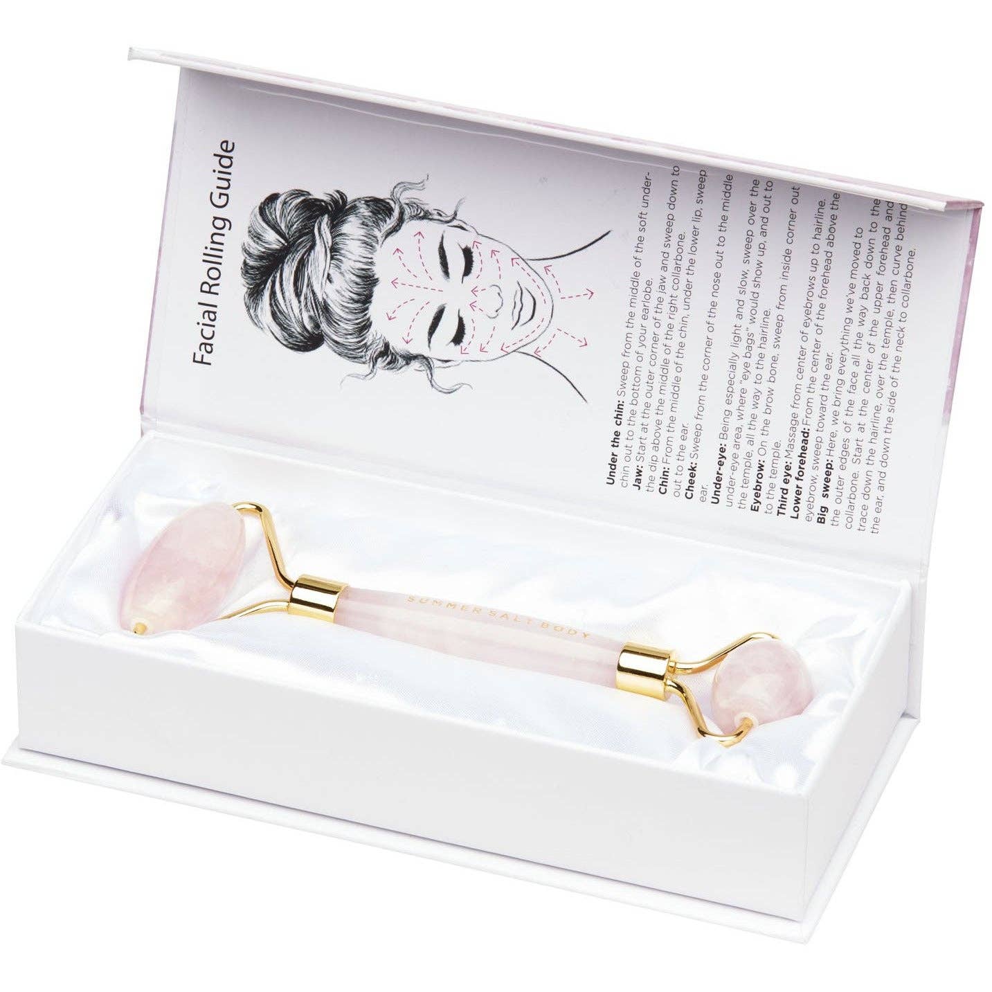 SUMMER SALT BODY - Facial Roller - Rose Quartz