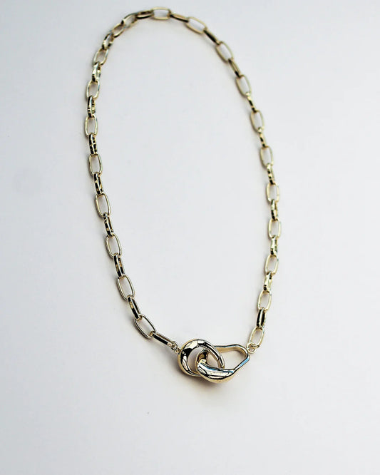 F&H STUDIOS - Genesis Chain Necklace: Brass + Sterling Silver