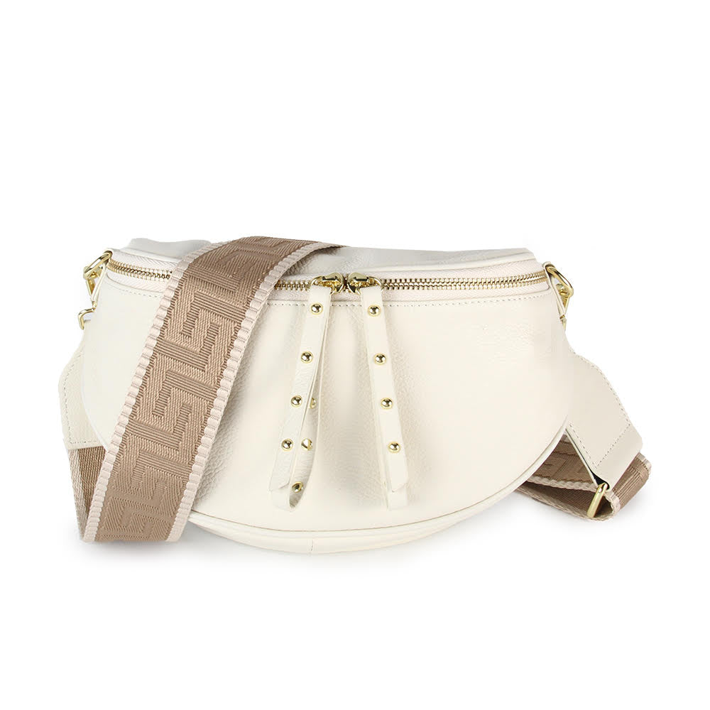 HI HO + CO - Obsessed Off White/Gold Crossbody Bag