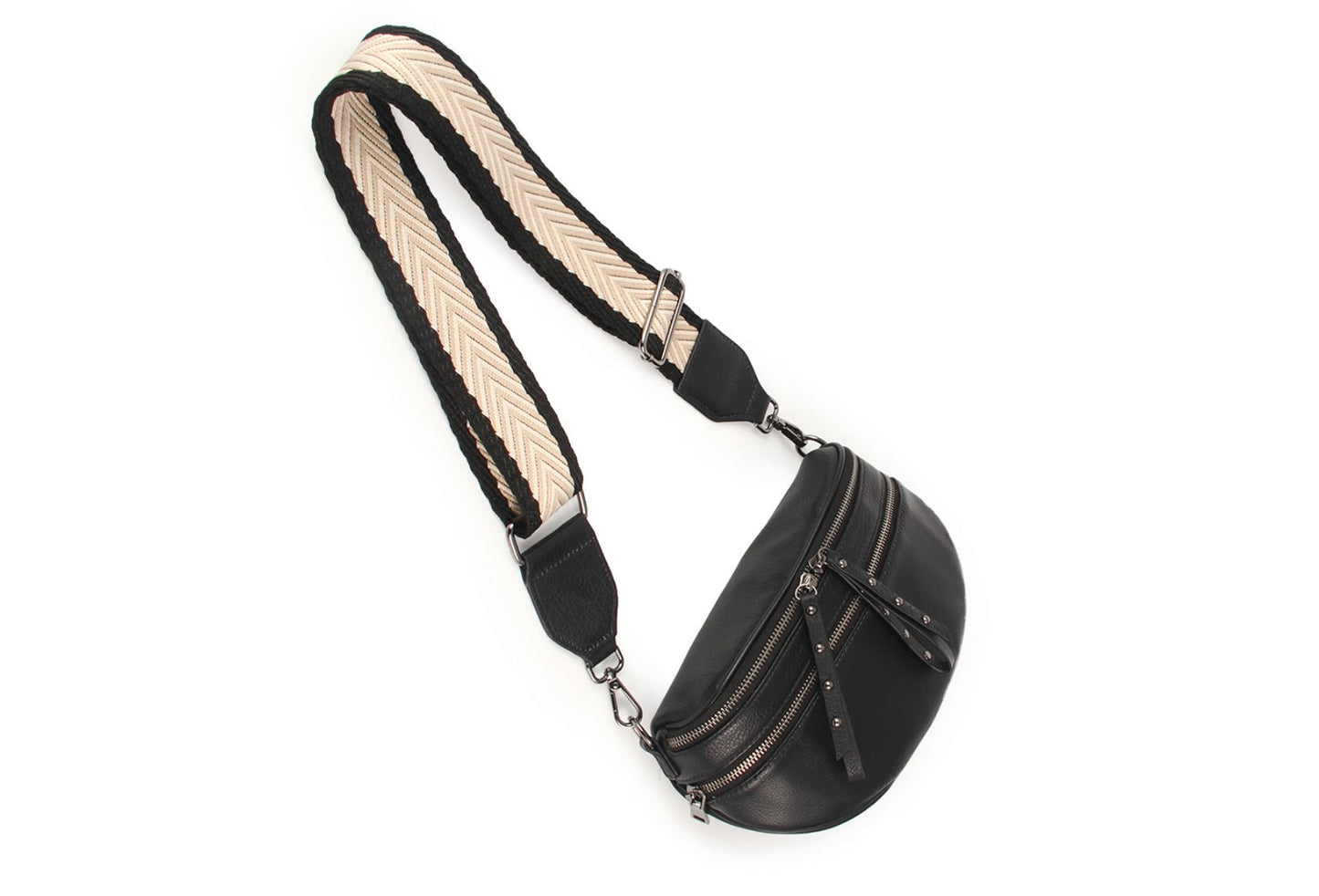 HI HO + CO - Voyager Black/Gunmetal Crossbody Bag