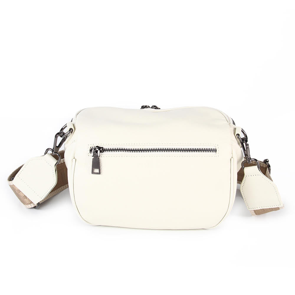 HI HO + CO - Obsessed Off White/Gunmetal Crossbody Bag