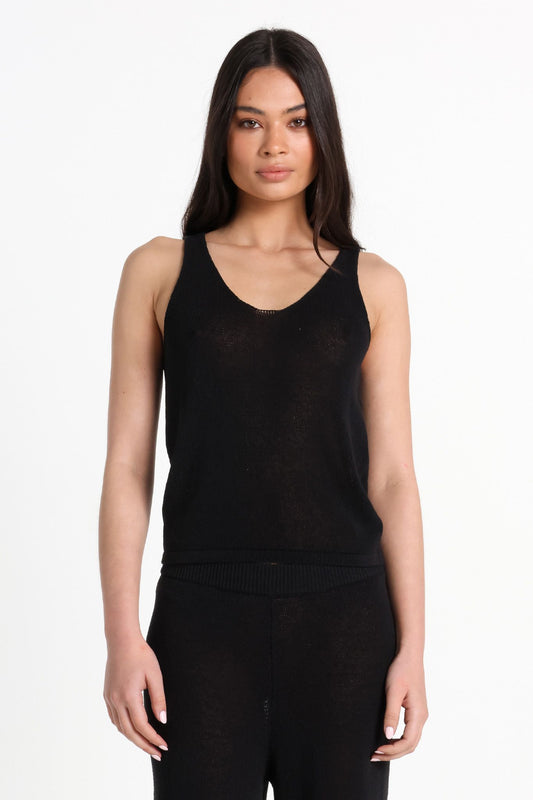 LOST IN LUNAR - Raya Knit Top Black